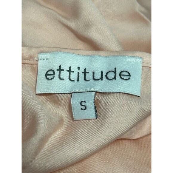Ettitude Sateen Camisole Clean Bamboo Sleep Shirt Loungewear Cloud Pink S NEW - Picture 4 of 9